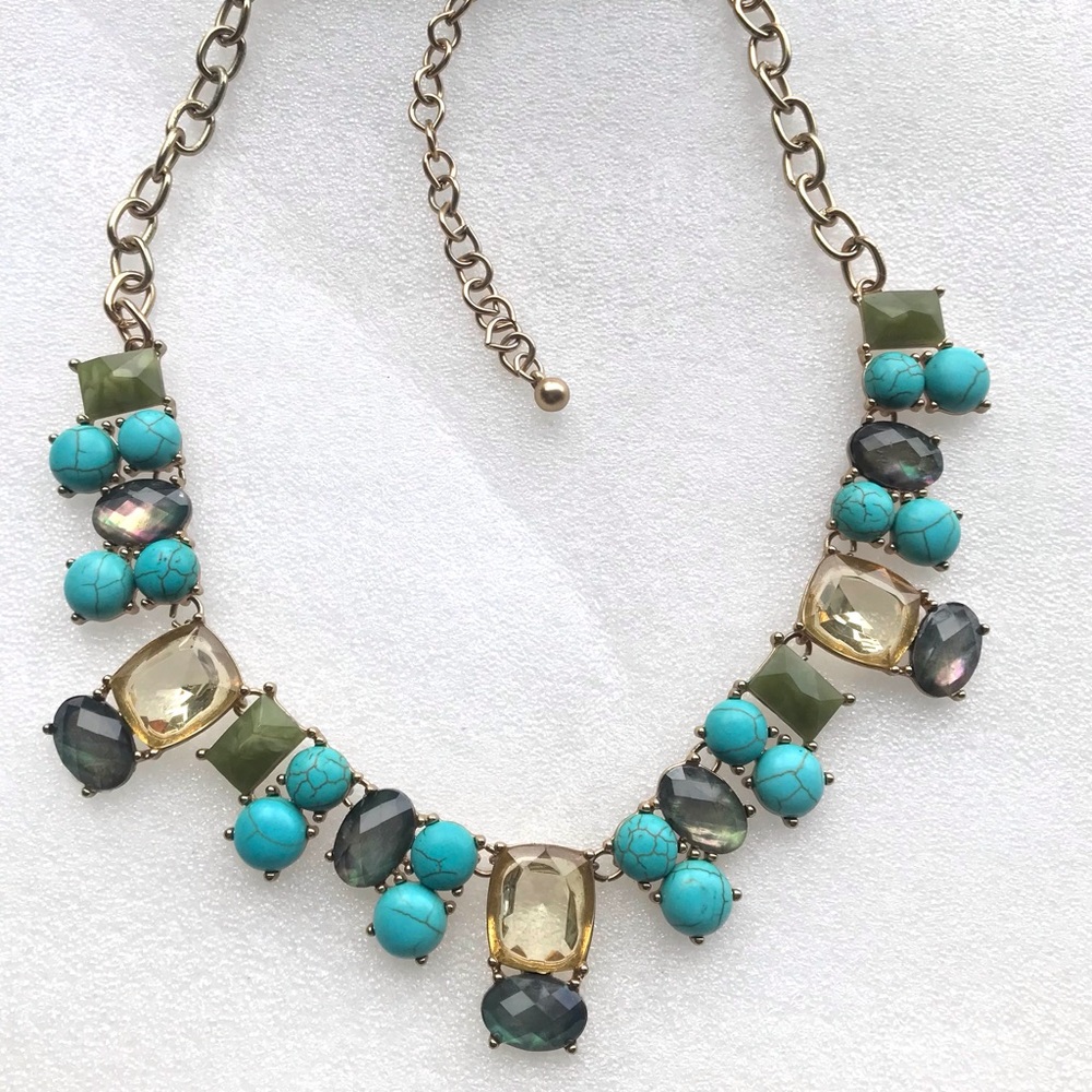 Blue Green Chico’s Collar Necklace